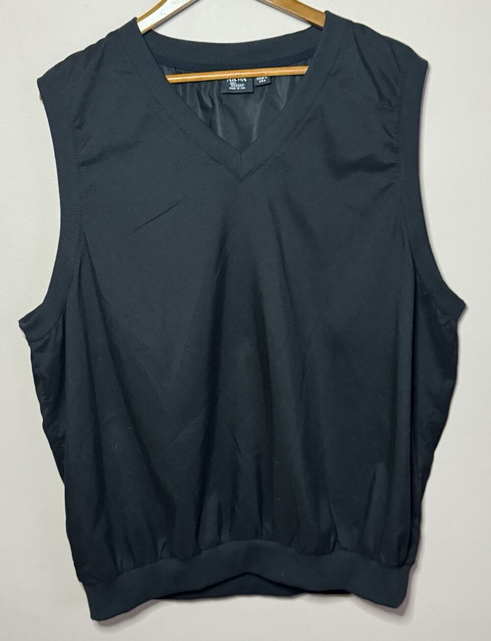 VINTAGE AKWA CLASSIC WINDBREAKER V NECK GOLF VEST 2XL Made In USA